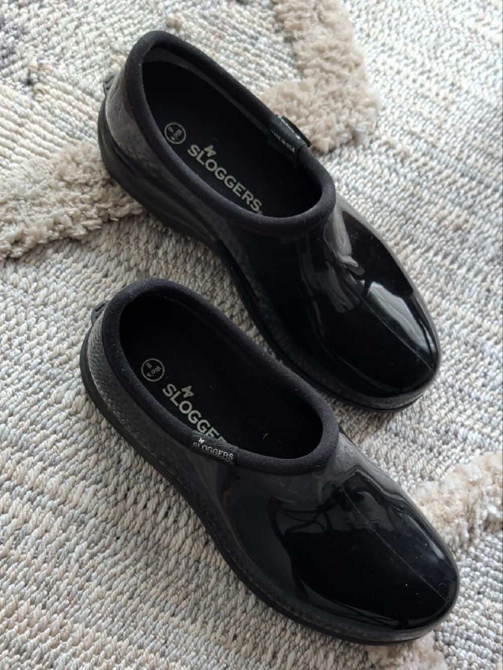Sloggers Women’s Black Waterproof Garden Clogs Slip-On Shoes - Picture 5 of 6